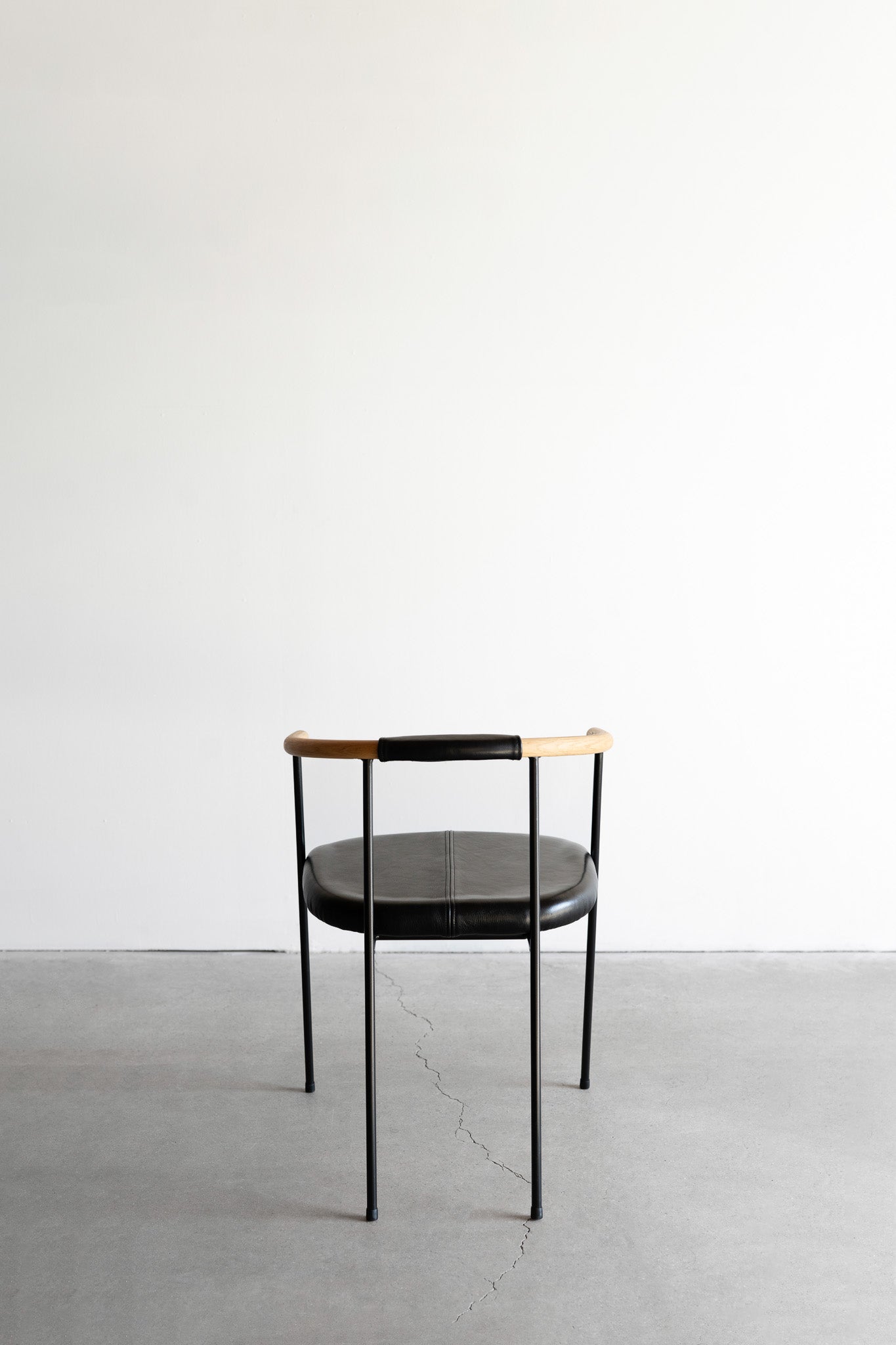 cleo dining chair black leather full shot