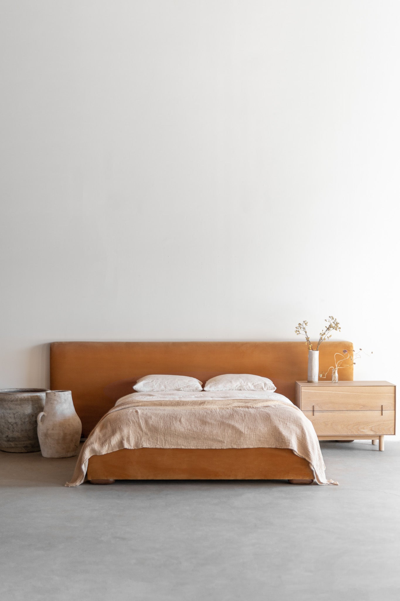 Nima nightstand - all wood nightstand , styled