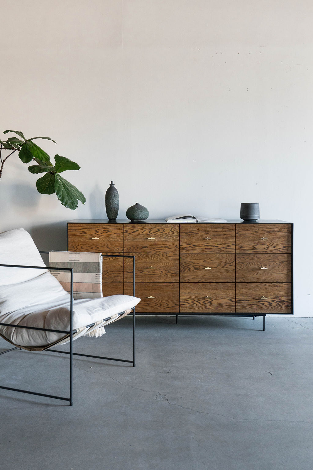 Arden Wooden Dresser Full View