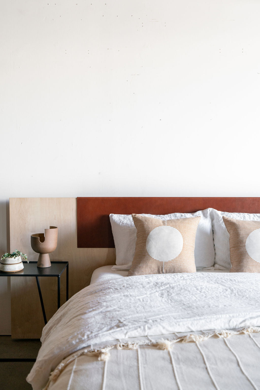 Carter bed- close up on headboard and styled matress