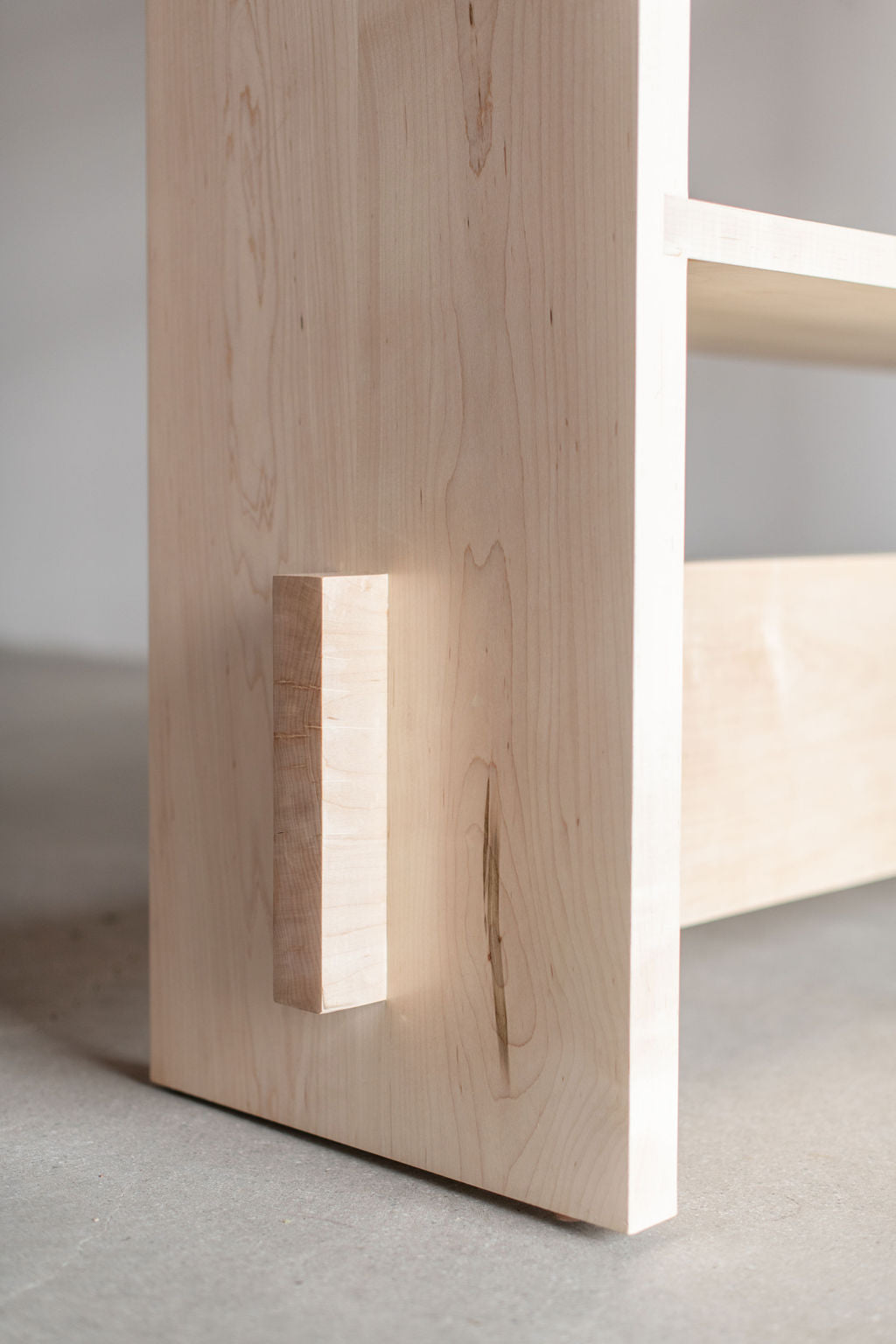 carter Bookcase - Bottom left shot, zoomed into wood details
