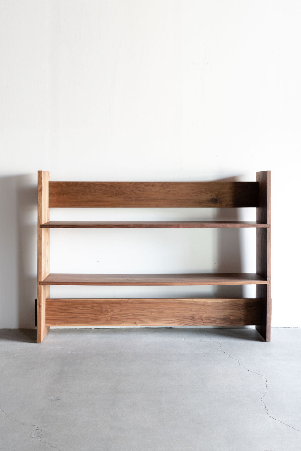 carter bookcase- Full shot of walnut bookcase