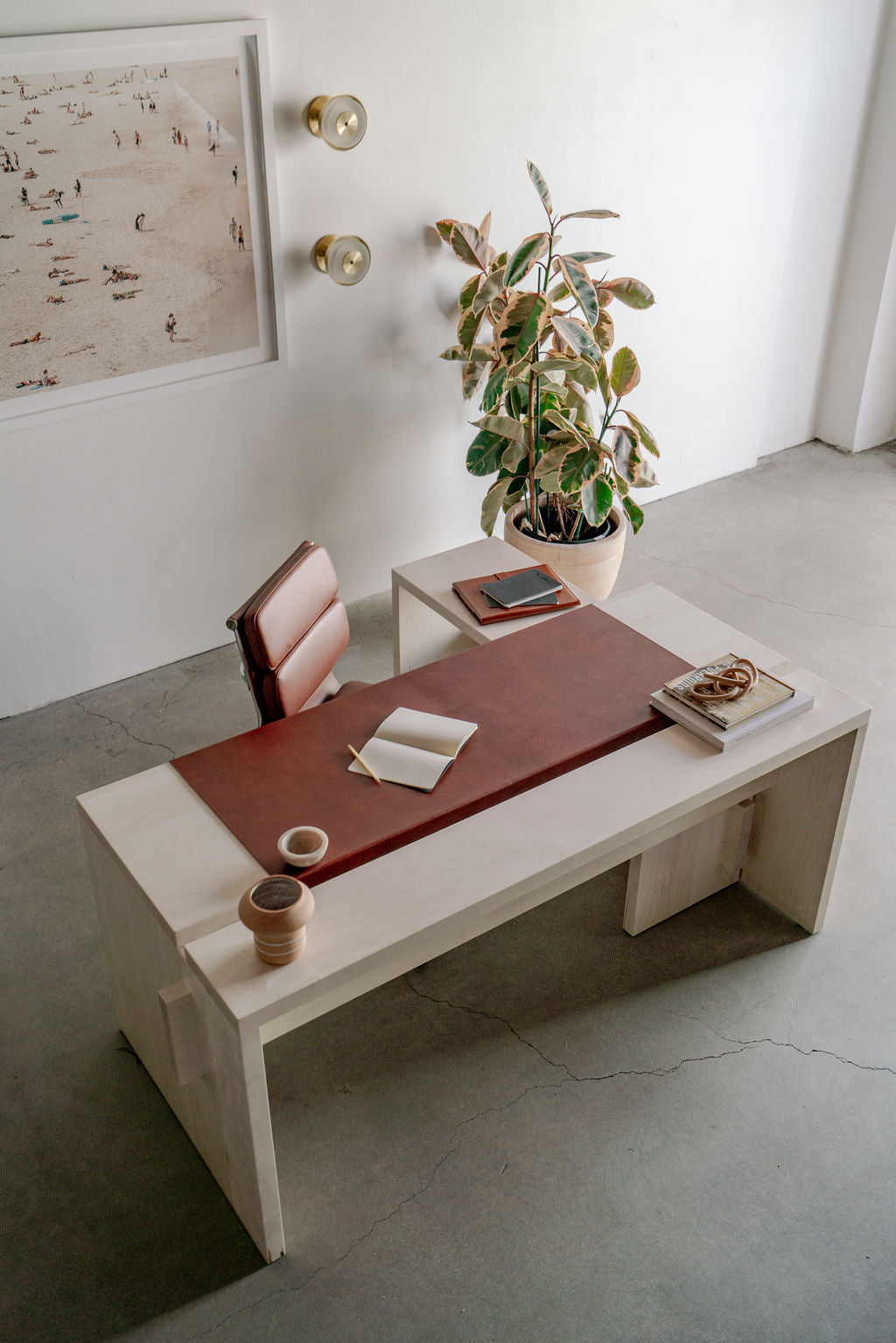 Carter desk- top shot, styled