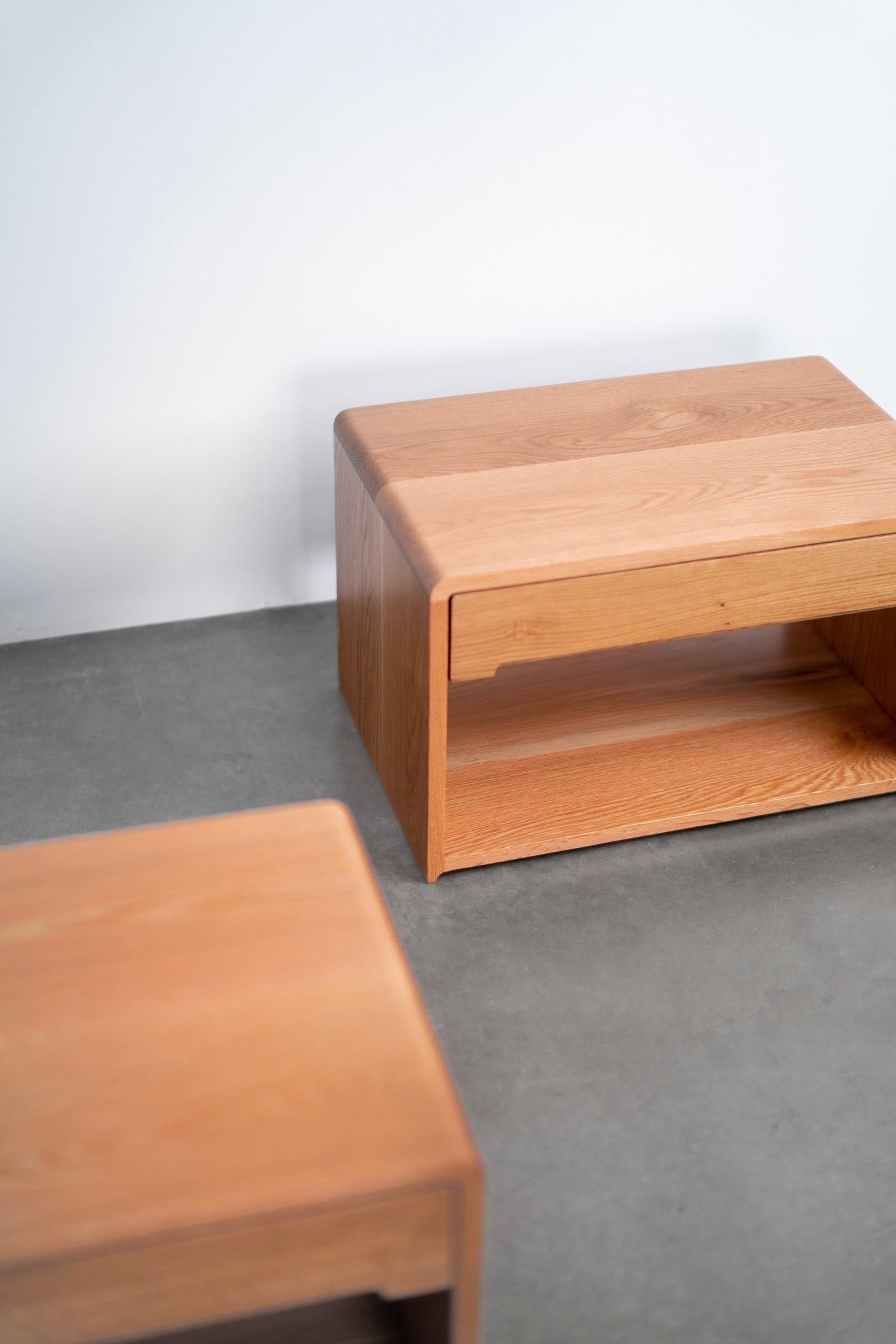 Carter nightstand - oak nightstand top shot