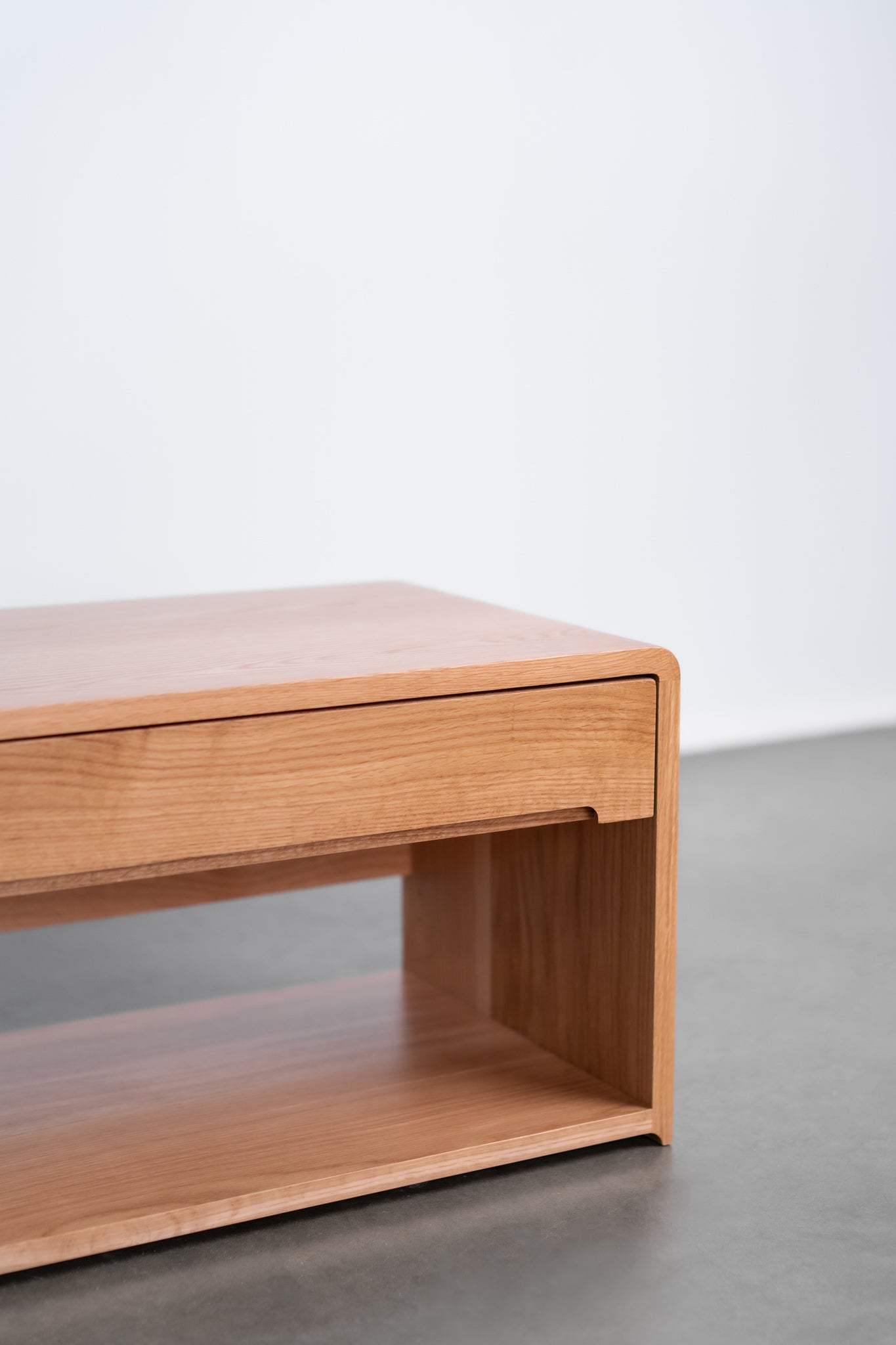 Carter nightstand - oak nightstand right side shot