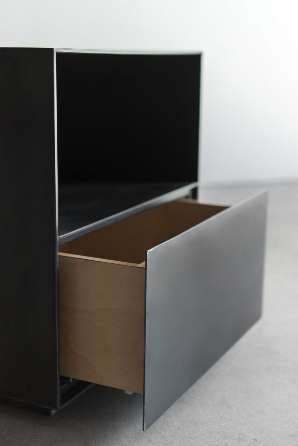 Chambers nightstand - open drawer shot