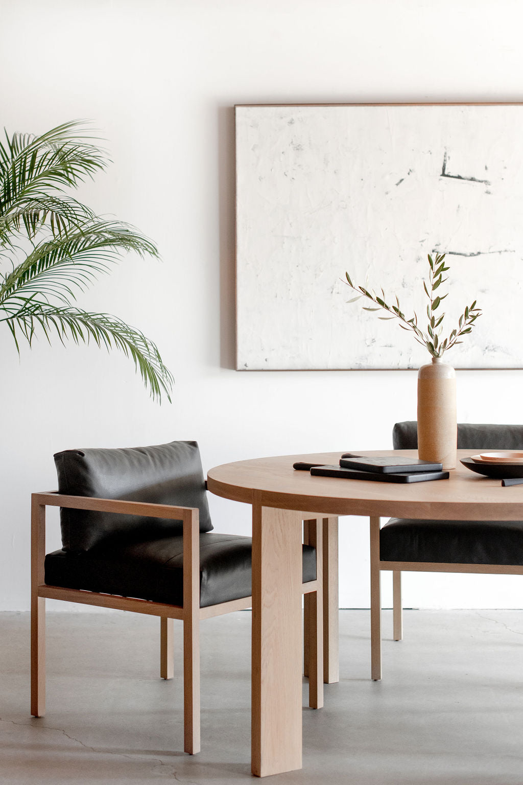 Eve dining chair- black leather