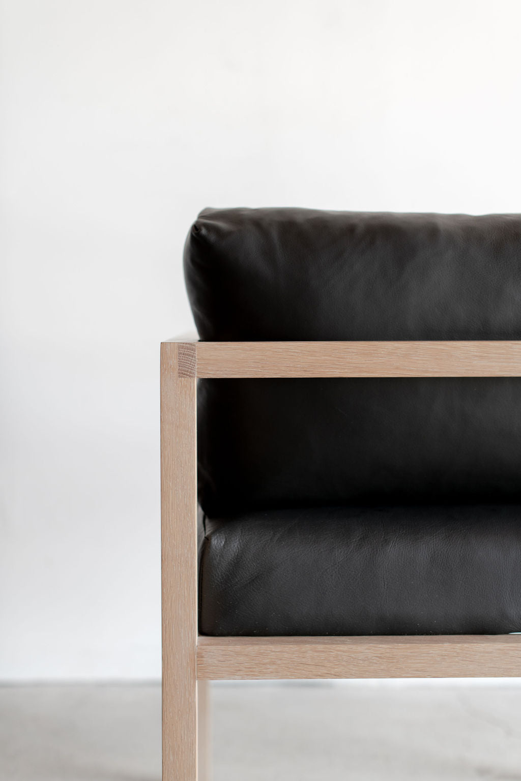 Eve dining chair black leather - back side shot