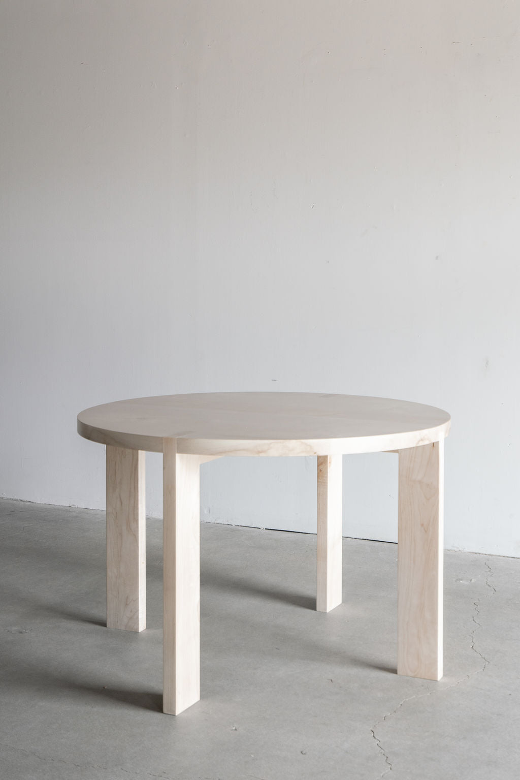 Eve dining table bleached maple - full shot