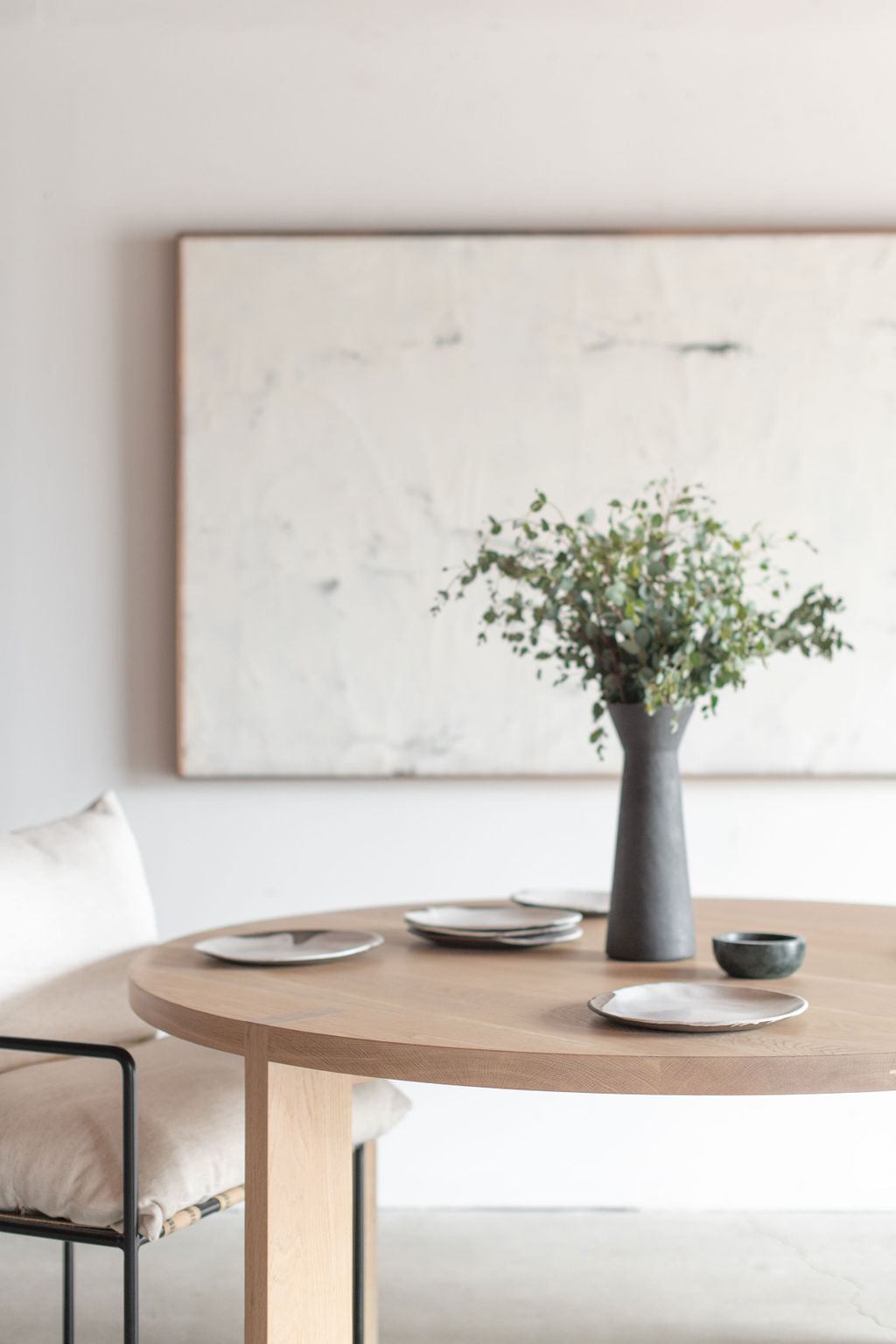 Eve dining table - oak wood dining table, styled