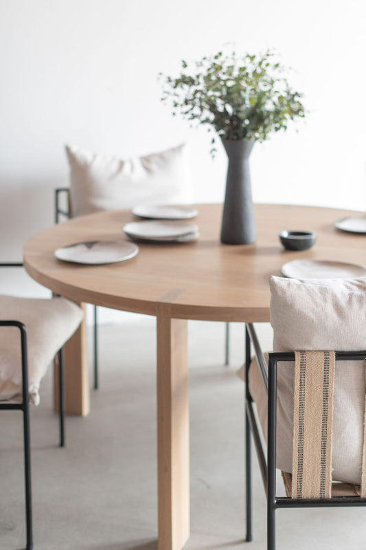 Eve dining table - oak wood dining table, styled