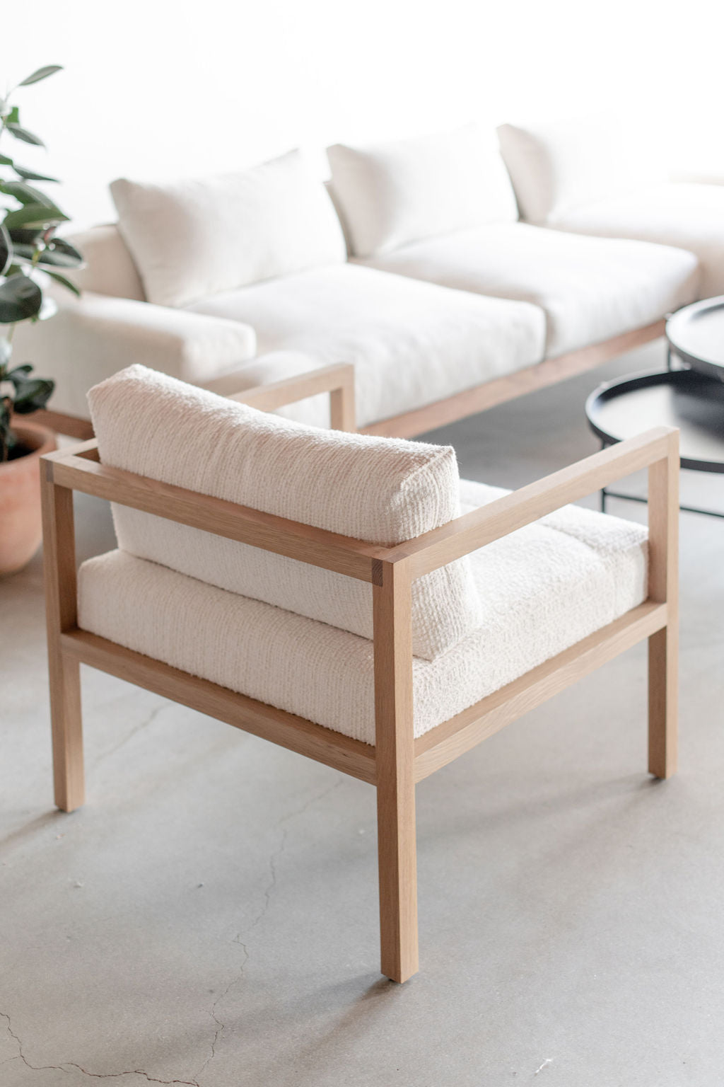 Eve lounge chair full shot from back