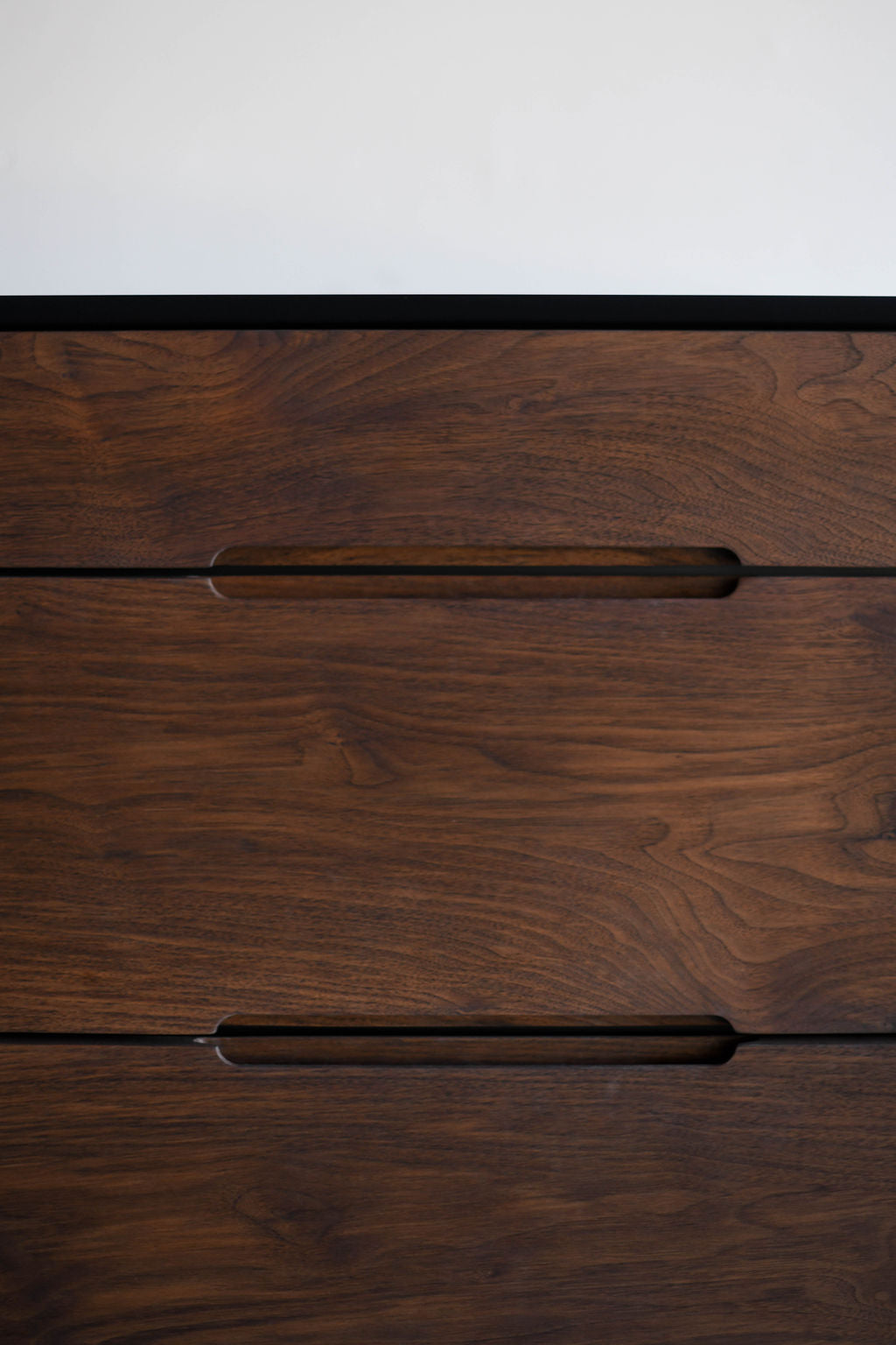 kings dresser - close up on wood drawers
