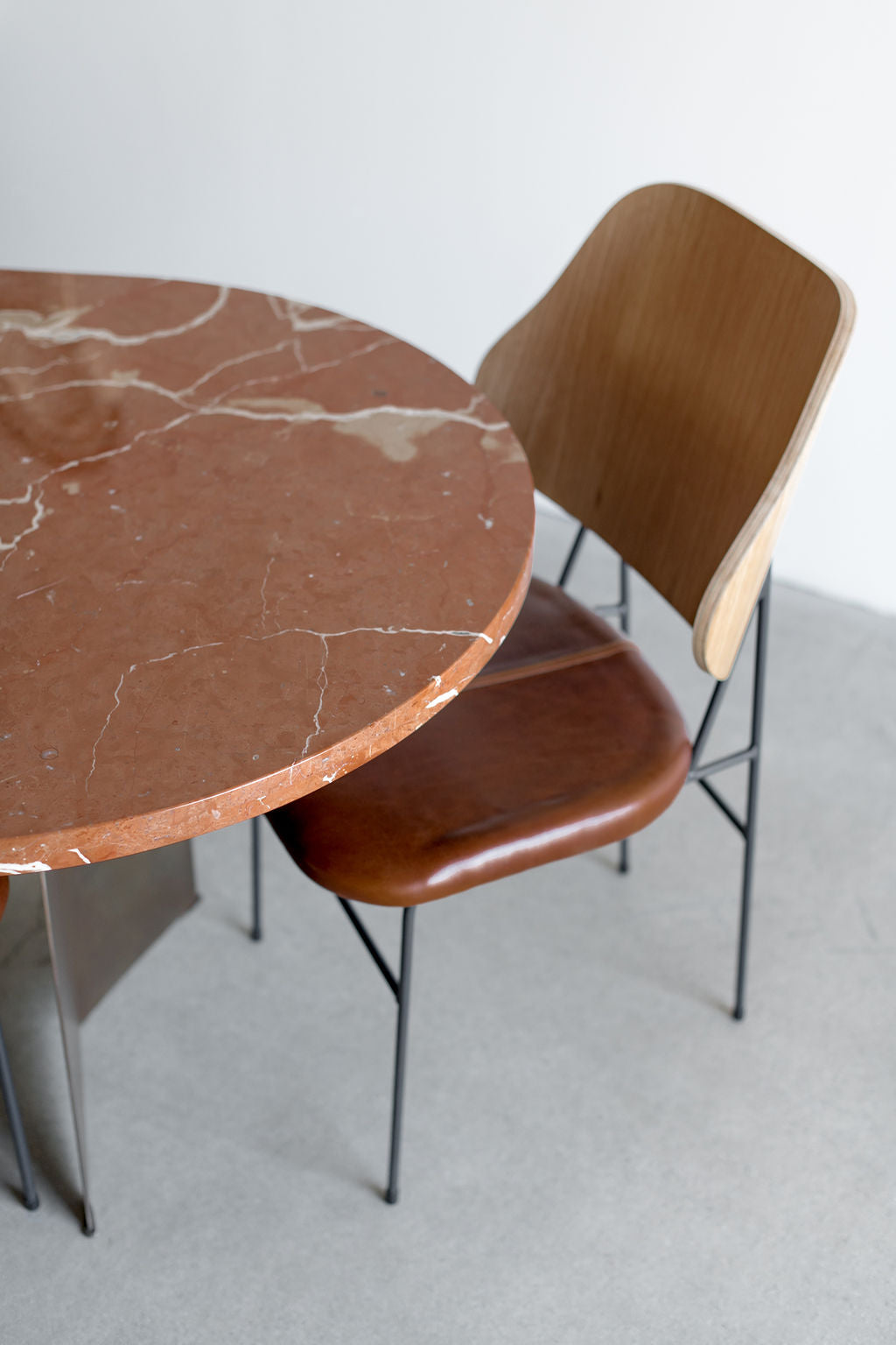 Loma dining table styled with chair
