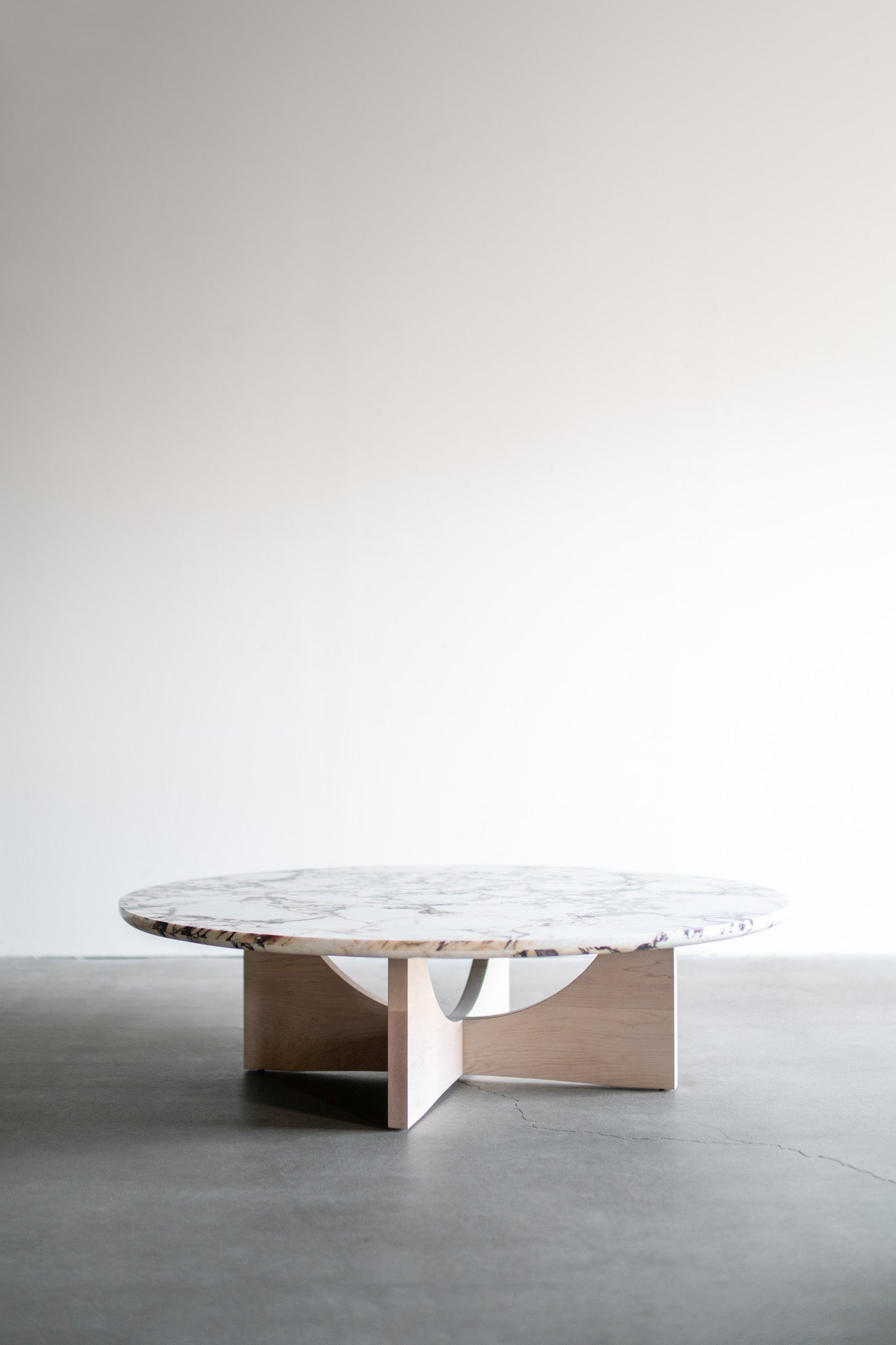 Mira coffee table - marble top, wood legs