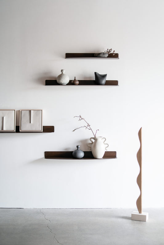 Noah shelves - steel shelves, styled
