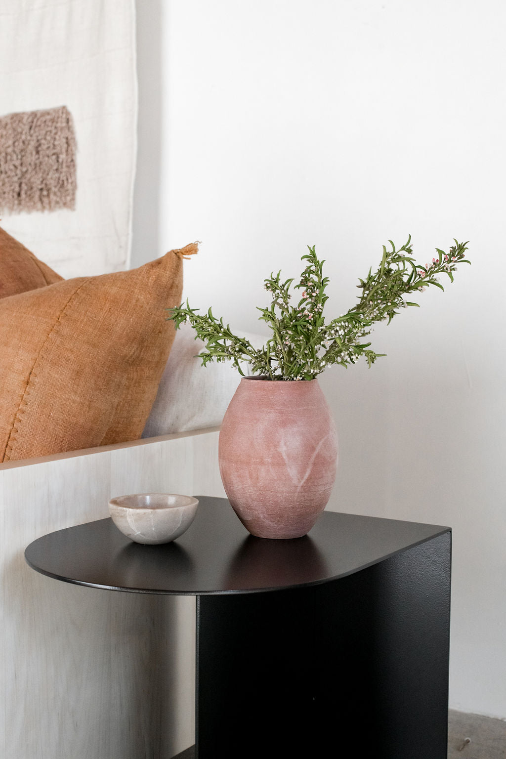 Nora side table - steel accent table styled