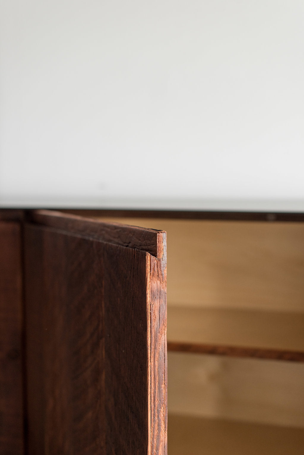 Railcar credenza - douglas fir and industrial steel