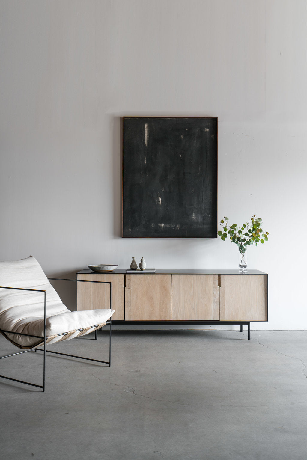 Sierra Credenza - steel casing, wood interior