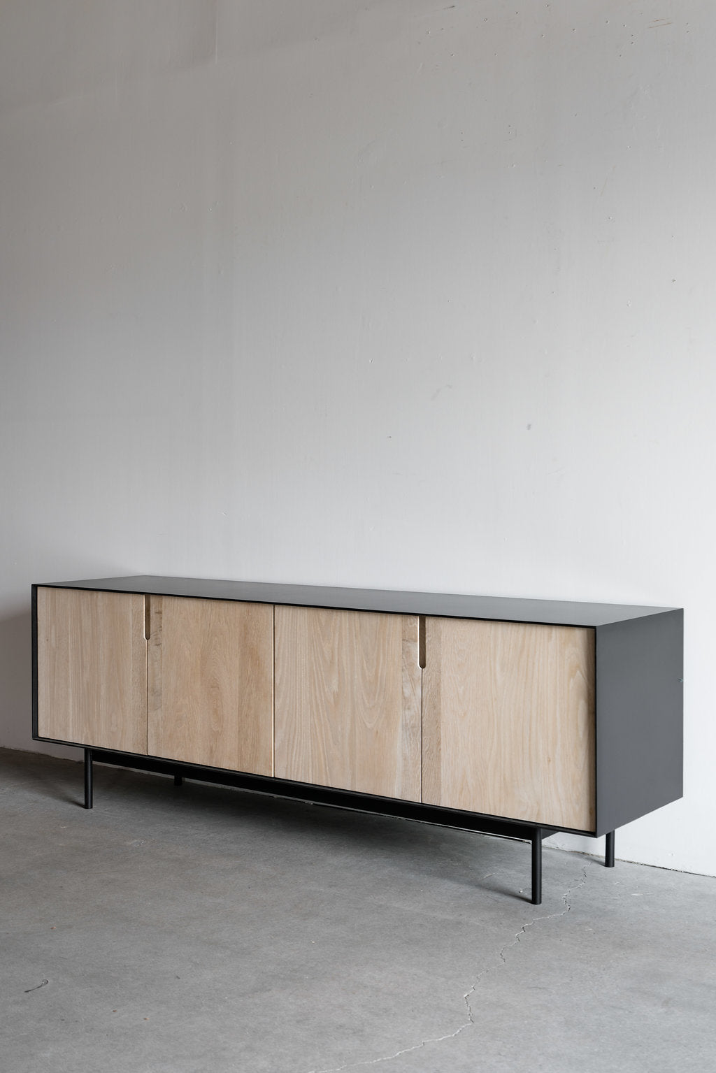 Sierra Credenza - steel casing, wood interior