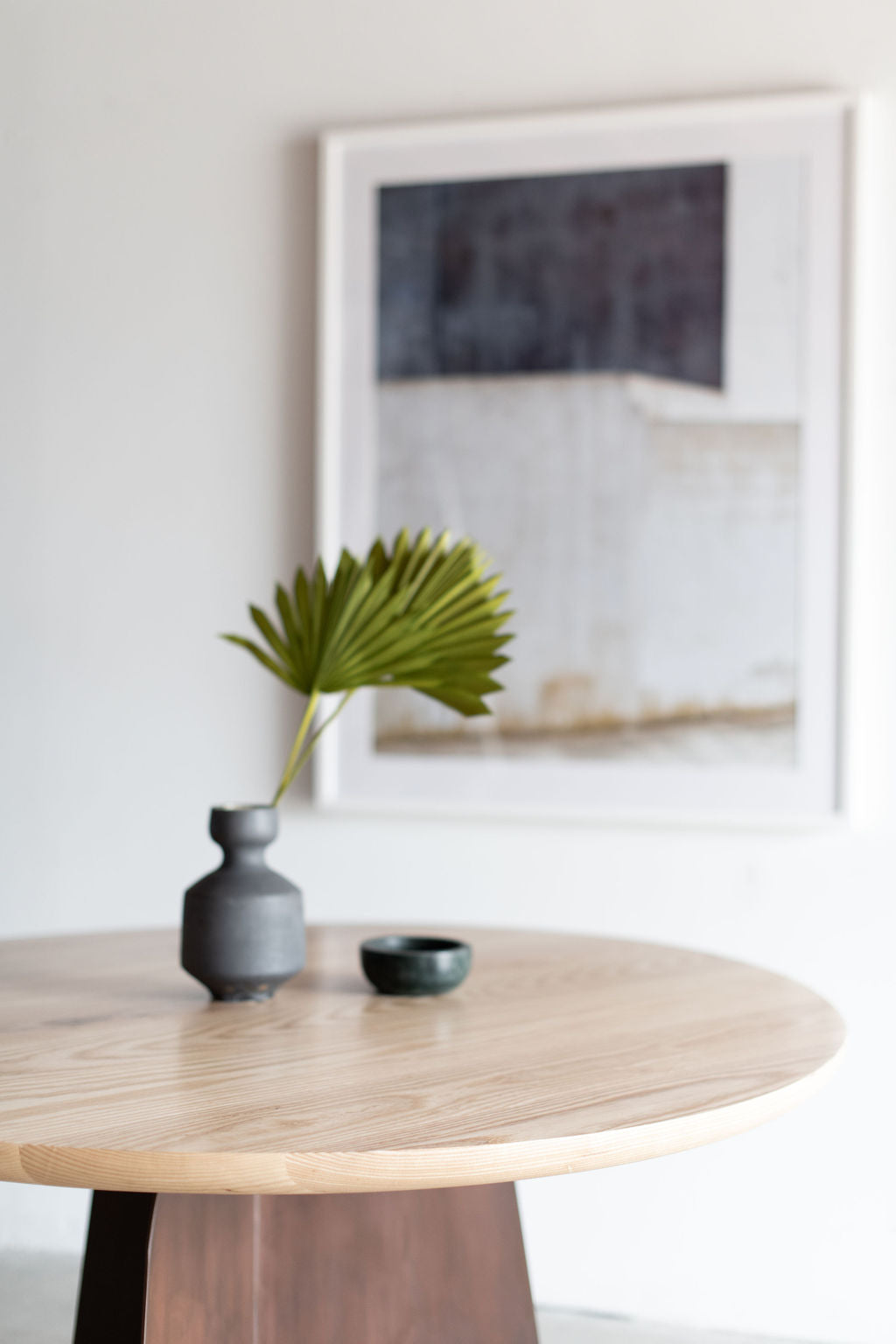 Tula Coffee table- steel legs with oak wood top
