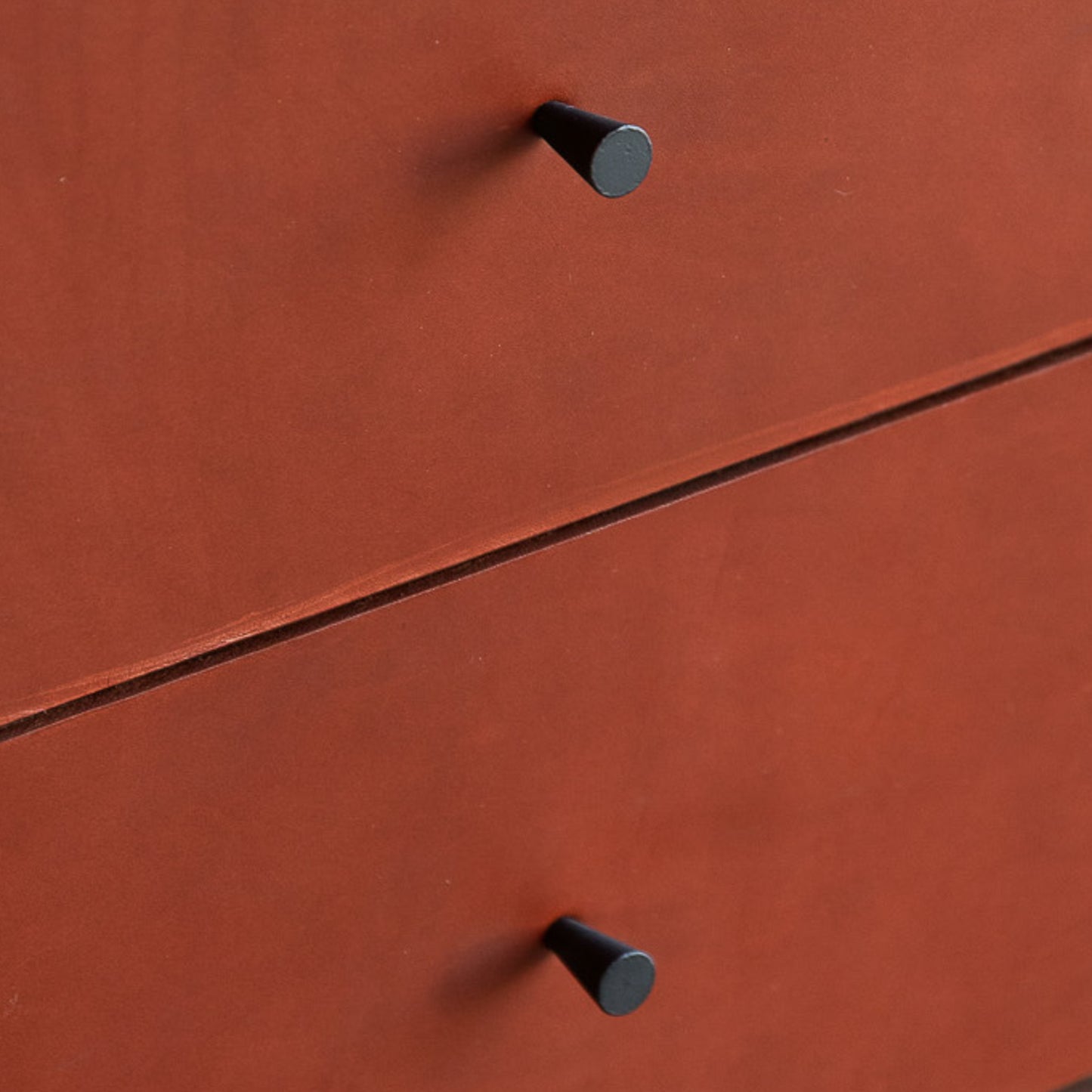Distressed Black Tapered Knob
